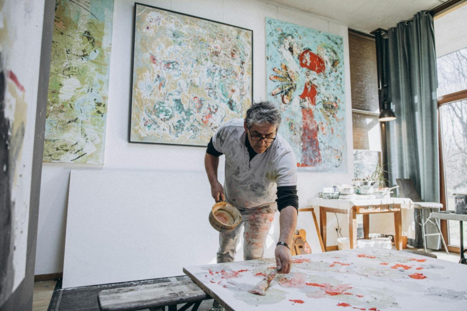 Composizione artistica che mostra struttura narrativa del fumetto